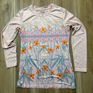 Guy Harvey Pink Performance Shirt with Floral Design